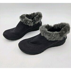 Bzees Golden Go Womens Wash Gray Slip On Arch Support Ankle Boots Shoes 9M 7769